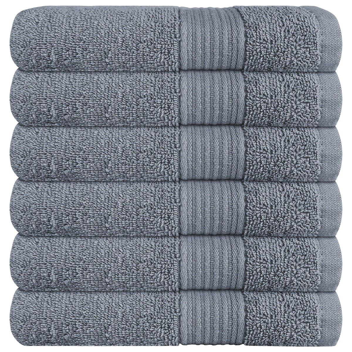 OLIVIA ROCCO Rhodes Towel Silver 100% Cotton Hotel Quality Soft And Ultra Absorbent Hand