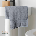 OLIVIA ROCCO Rhodes Towel Silver 100% Cotton Hotel Quality Soft And Ultra Absorbent Hand