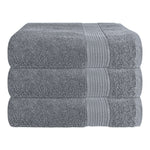 OLIVIA ROCCO Rhodes Towel Silver 100% Cotton Hotel Quality Soft And Ultra Absorbent Hand