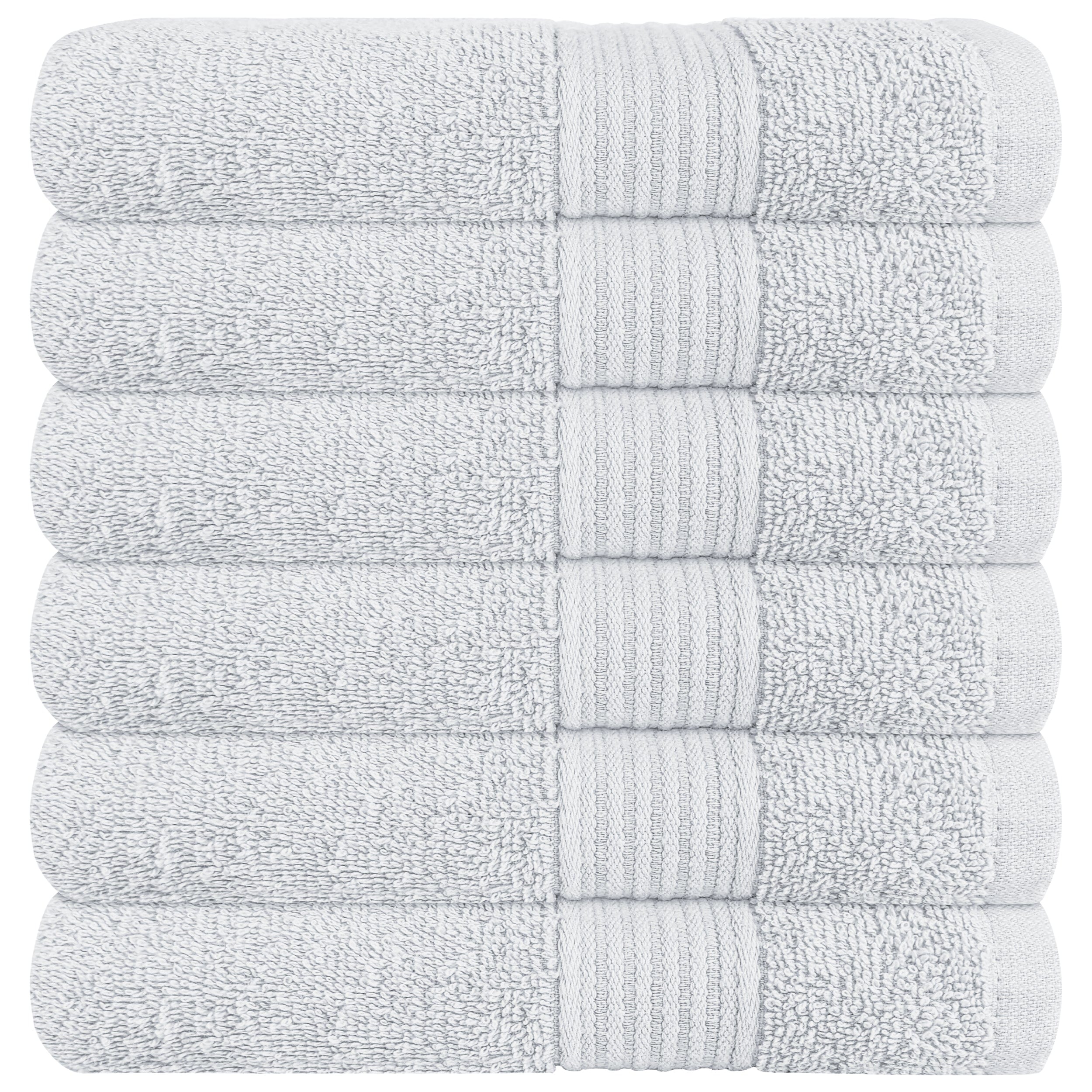 OLIVIA ROCCO Rhodes Towel White 100% Cotton Hotel Quality Soft Super Absorbent Hand Bath
