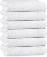 OLIVIA ROCCO Bath Sheets 500GSM Ultra Soft Super Absorbent Quick Dry Cotton White Grey Hotel-Quality Deep Fitted Easy-Care