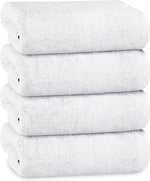 OLIVIA ROCCO Bath Sheets 500GSM Ultra Soft Super Absorbent Quick Dry Cotton White Grey Hotel-Quality Deep Fitted Easy-Care