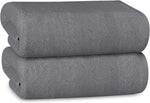 OLIVIA ROCCO Bath Sheets 500GSM Ultra Soft Super Absorbent Quick Dry Cotton White Grey Hotel-Quality Deep Fitted Easy-Care