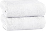 OLIVIA ROCCO Bath Sheets 500GSM Ultra Soft Super Absorbent Quick Dry Cotton White Grey Hotel-Quality Deep Fitted Easy-Care