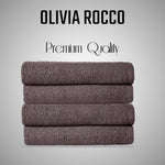 OLIVIA ROCCO Pack Of 4 Large Quick-Drying Indus Valley Cotton Bath Sheets 80x140cm