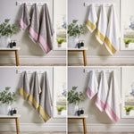 OLIVIA ROCCO Inca Diamond Jacquard 600GSM Cotton Towels Bath Sheets And Bath Towels Set