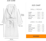OLIVIA ROCCO Hydro Ribbed Ultra Soft 100% Cotton Hooded Bath Robe With Pockets And Belt