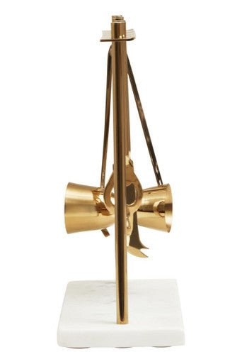 Omari Marble And Gold Finish Bar Tool Stand - Bargainia.com - 5018705980805