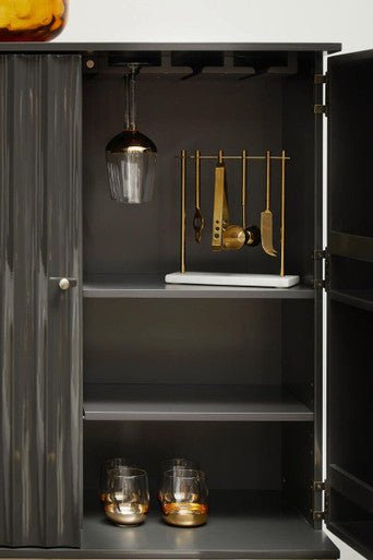 Omari Marble And Gold Finish Bar Tool Stand - Bargainia.com - 5018705980805
