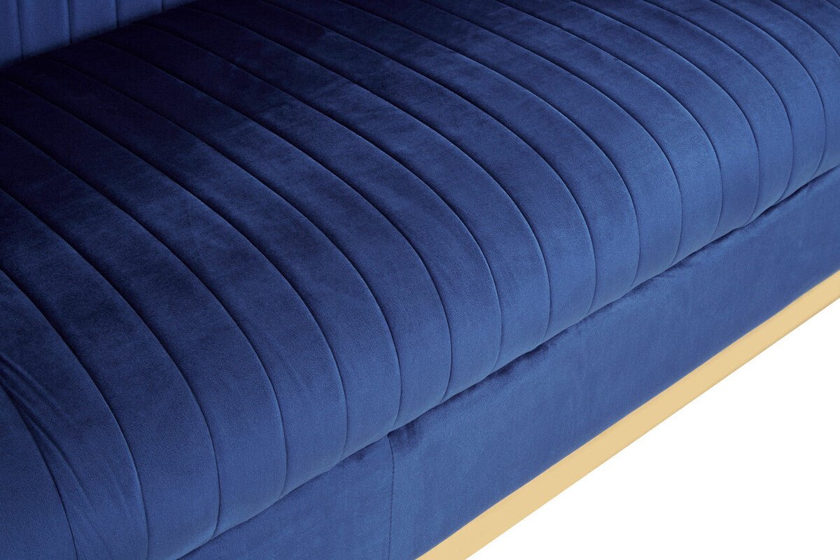 Opal 3 Seat Deep Blue Sofa - Bargainia.com - 