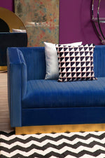 Opal 3 Seat Deep Blue Sofa - Bargainia.com - 