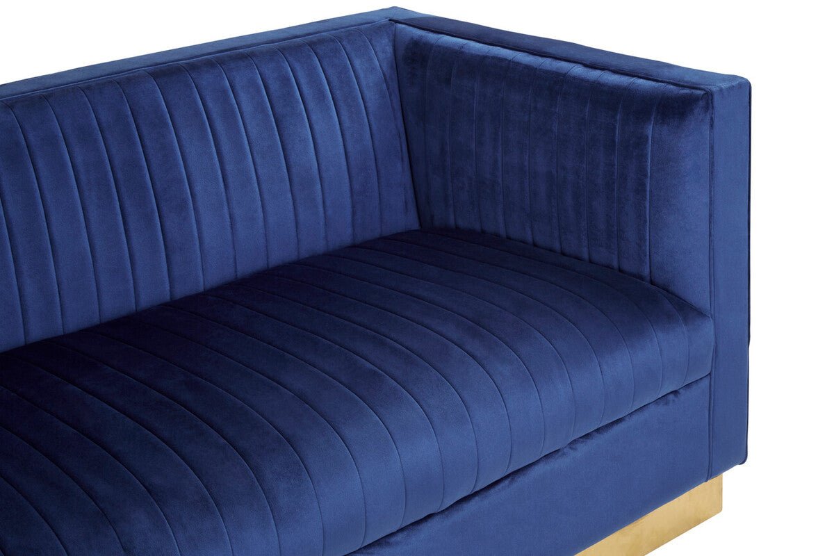 Opal 3 Seat Deep Blue Sofa - Bargainia.com - 