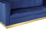 Opal 3 Seat Deep Blue Sofa - Bargainia.com - 