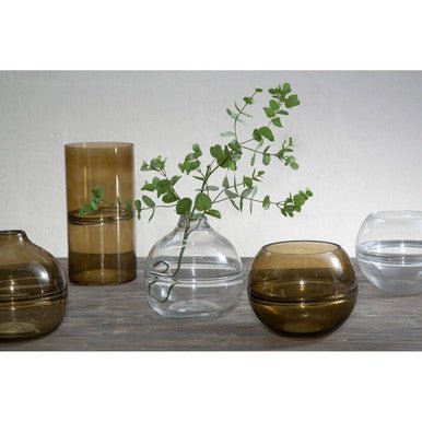 Optik Clear Glass Round Vase - Bargainia.com - 5018705465746