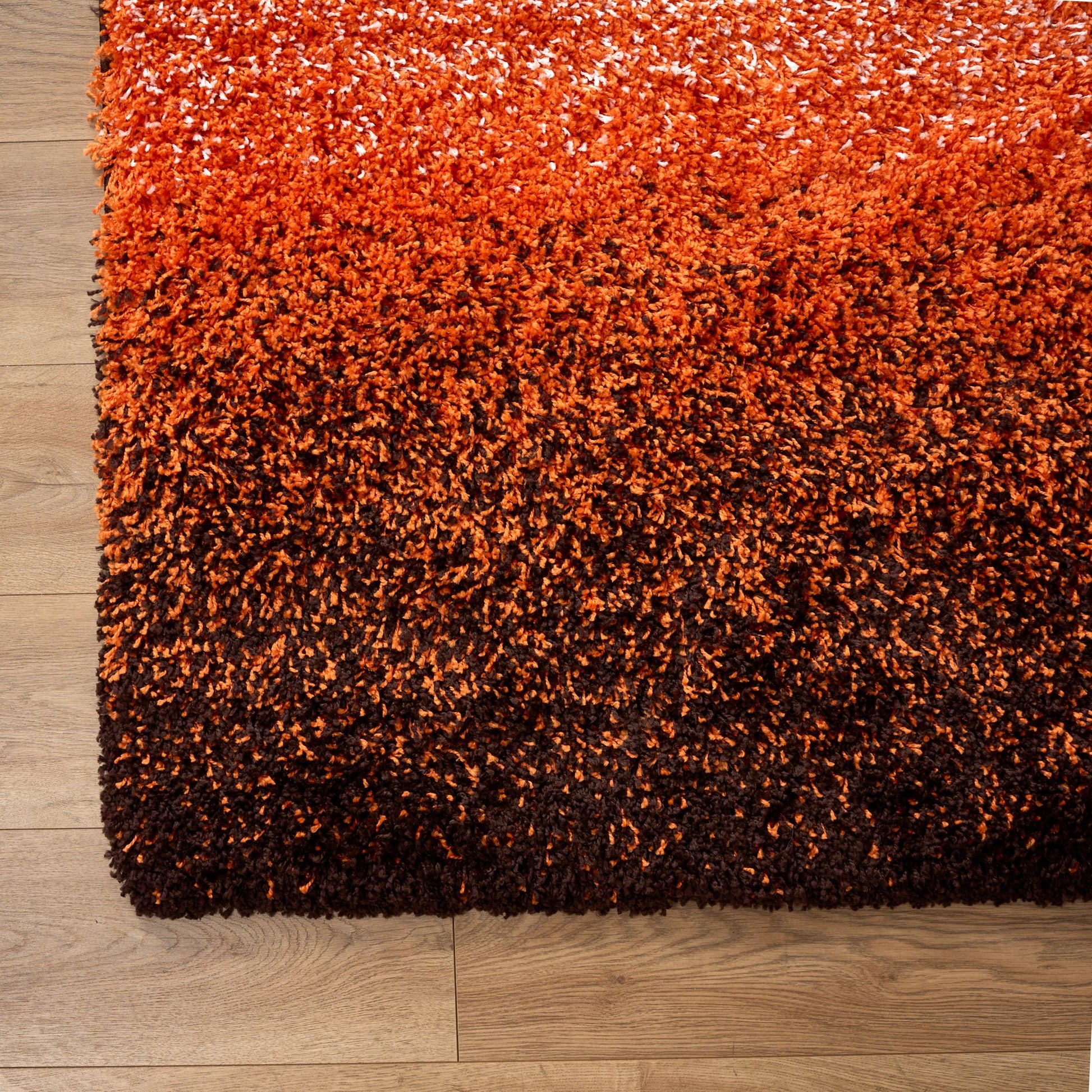 Orange Ombre Blend Thick Shaggy Rug - California Rugs Rug Masters