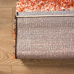 Orange Ombre Blend Thick Shaggy Rug - California - Bargainia.com - 