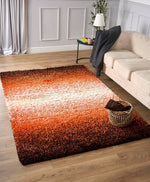 Orange Ombre Blend Thick Shaggy Rug - California - Bargainia.com - 