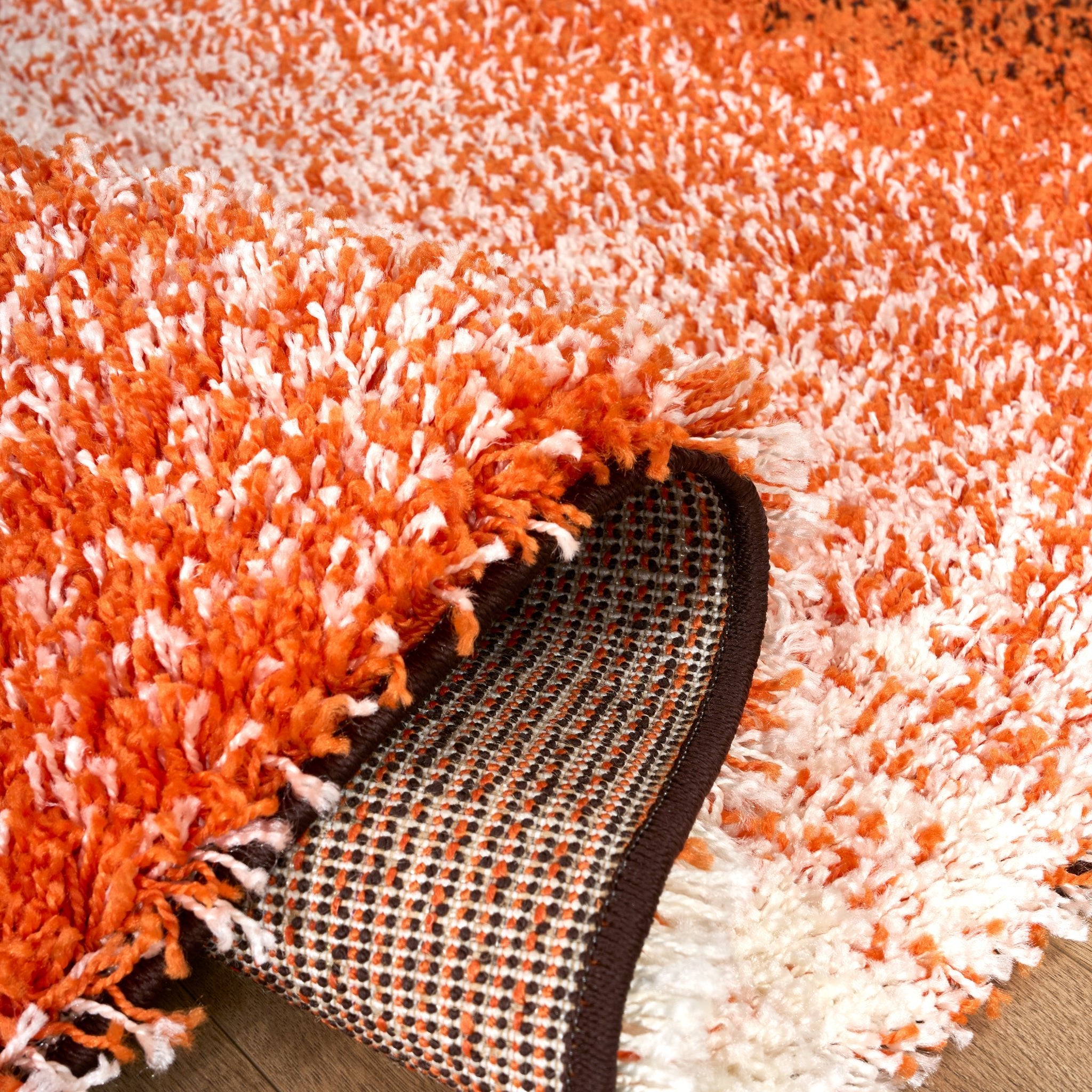 Orange Ombre Blend Thick Shaggy Rug - California Rugs Rug Masters