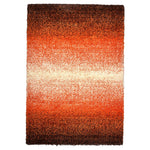 Orange Ombre Blend Thick Shaggy Rug - California - Bargainia.com - 