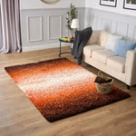 Orange Ombre Blend Thick Shaggy Rug - California - Bargainia.com - 