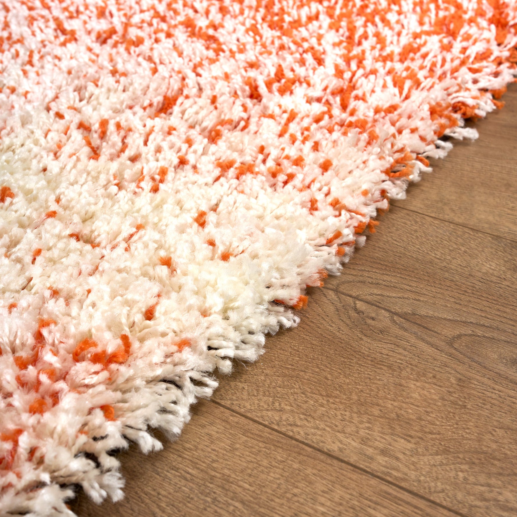 Orange Ombre Blend Thick Shaggy Rug - California - Bargainia.com - 
