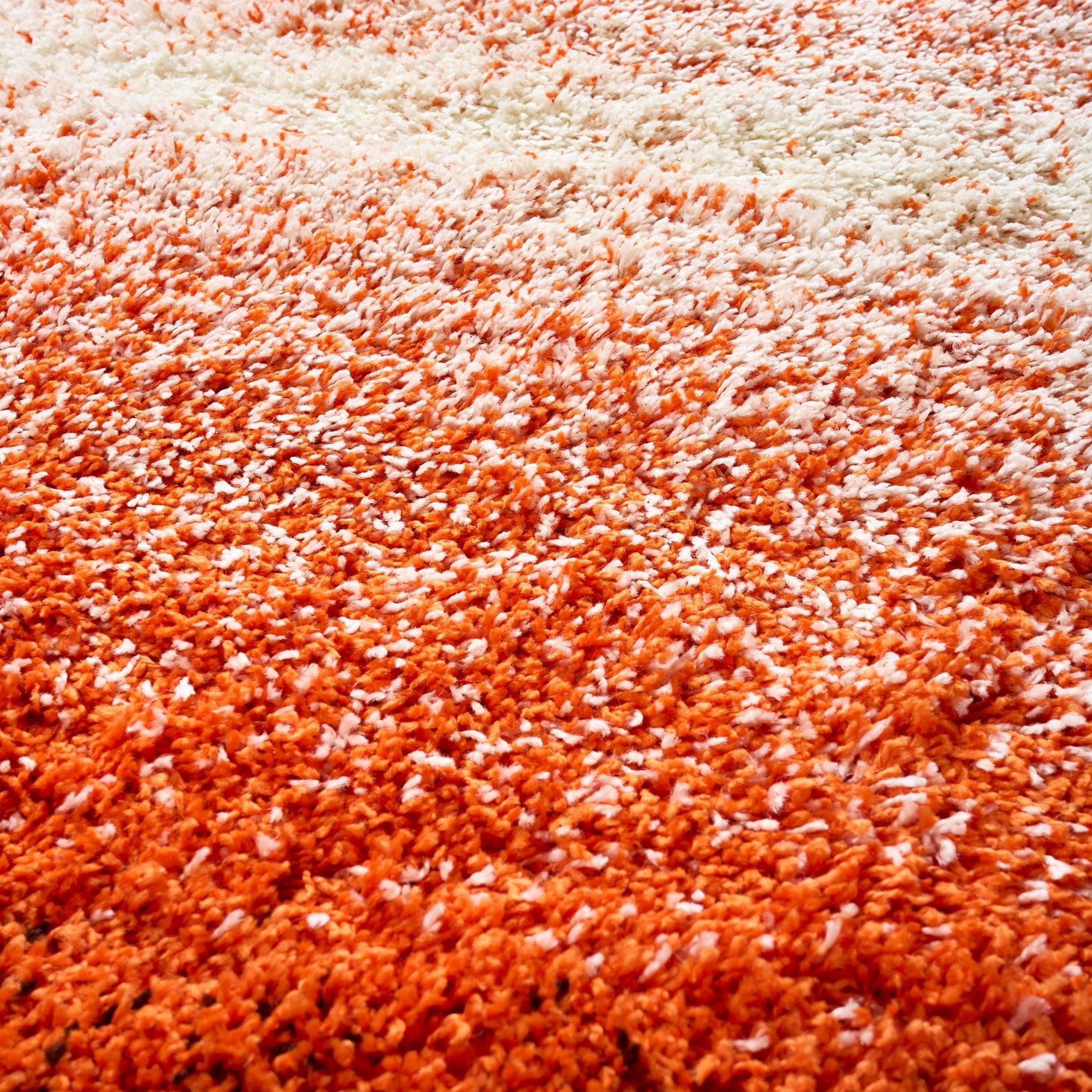 Orange Ombre Blend Thick Shaggy Rug - California - Bargainia.com - 