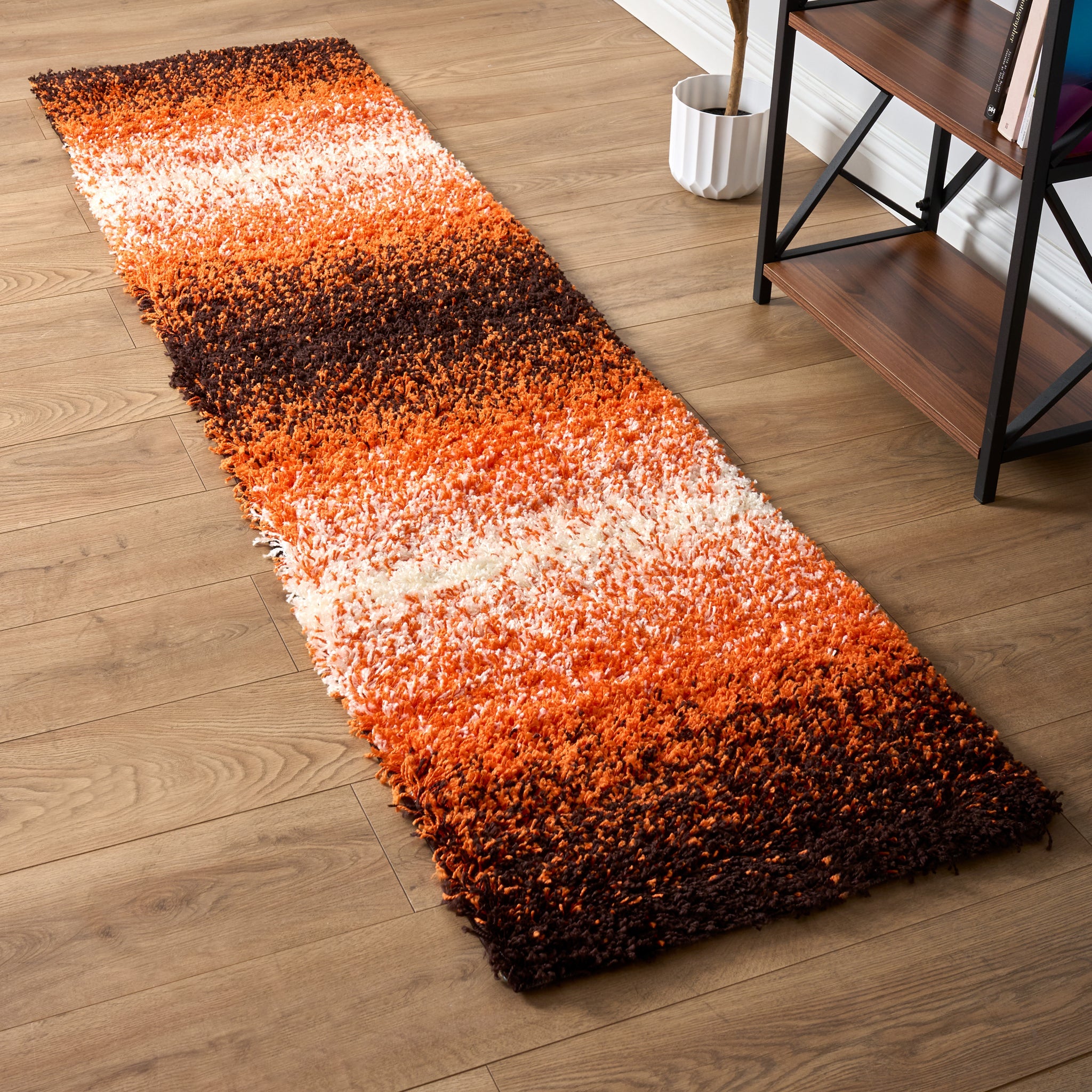 Orange Ombre Blend Thick Shaggy Rug - California Rugs Rug Masters