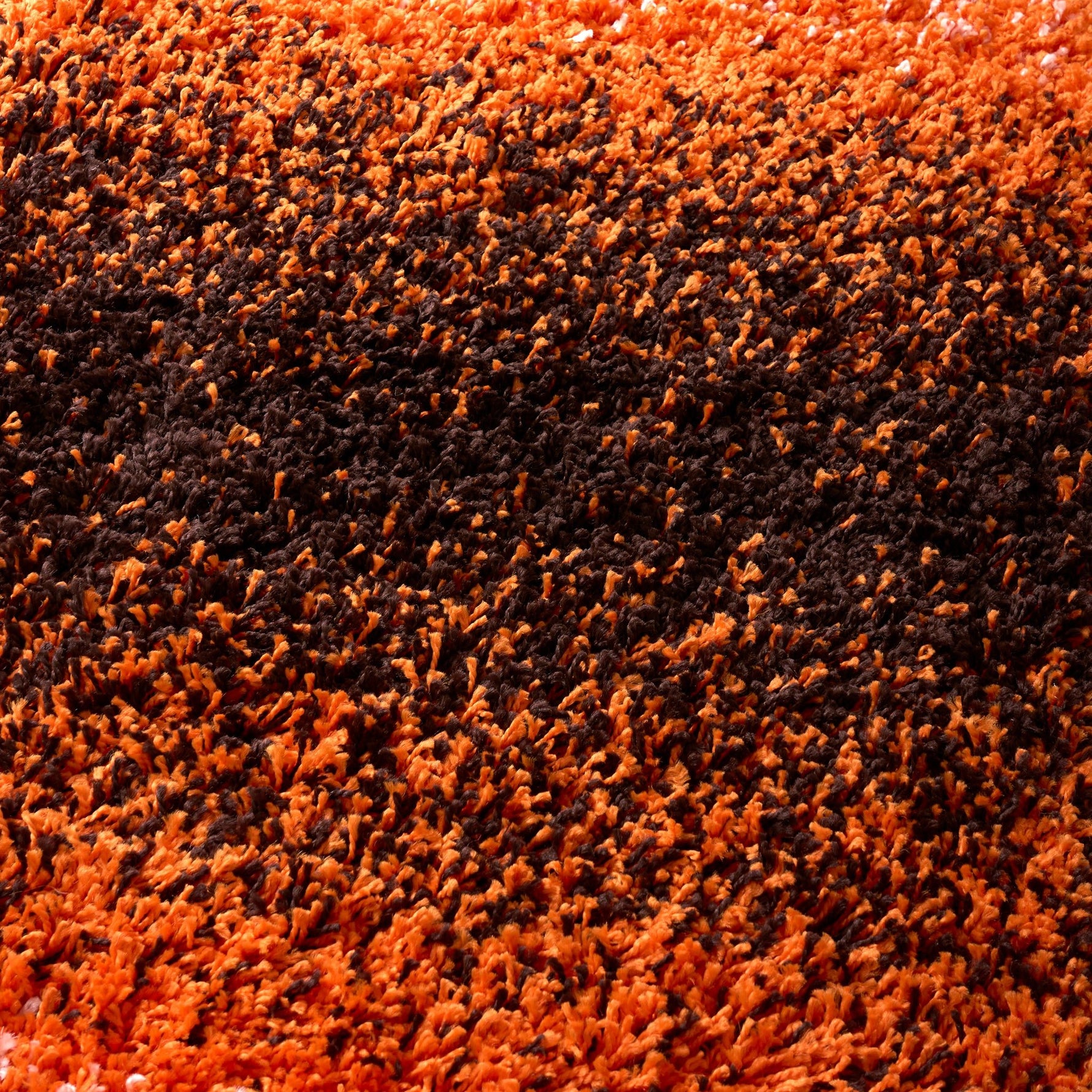 Orange Ombre Blend Thick Shaggy Rug - California - Bargainia.com - 