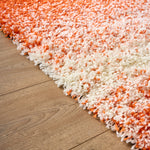 Orange Ombre Blend Thick Shaggy Rug - California - Bargainia.com - 