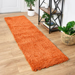 Orange Thick Shaggy Rug - California - Bargainia.com - 