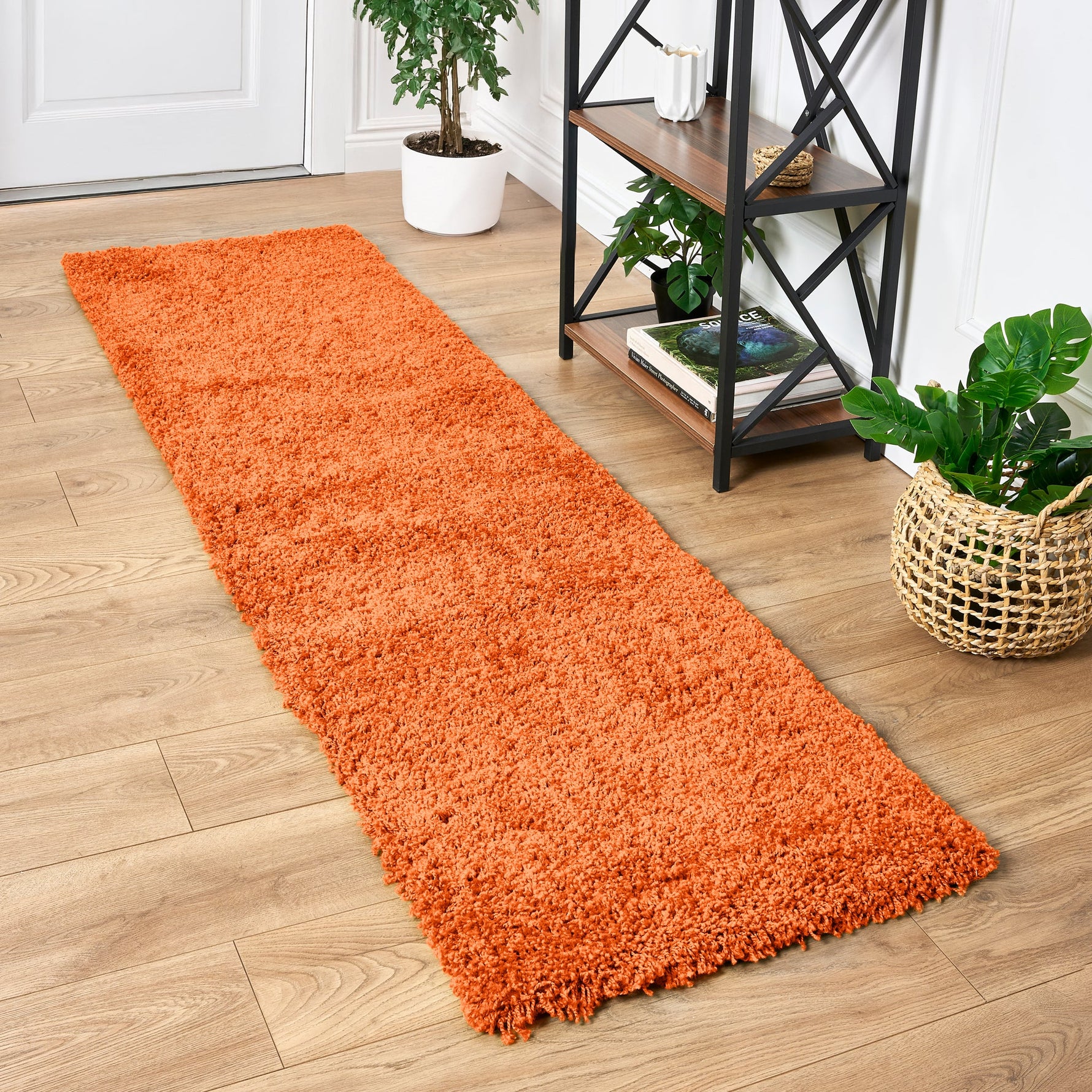 Orange Thick Shaggy Rug - California - Bargainia.com - 