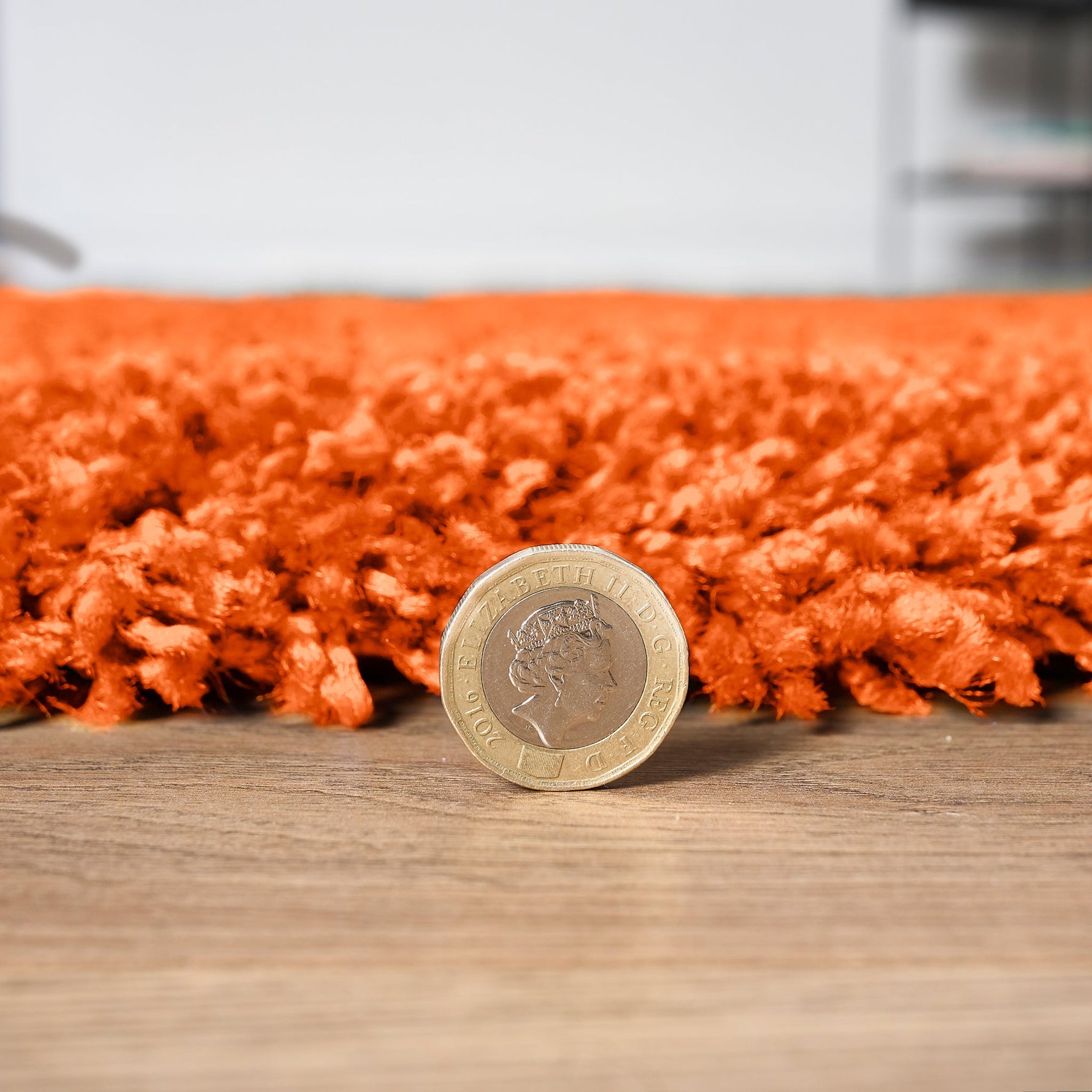 Orange Thick Shaggy Rug - California - Bargainia.com - 
