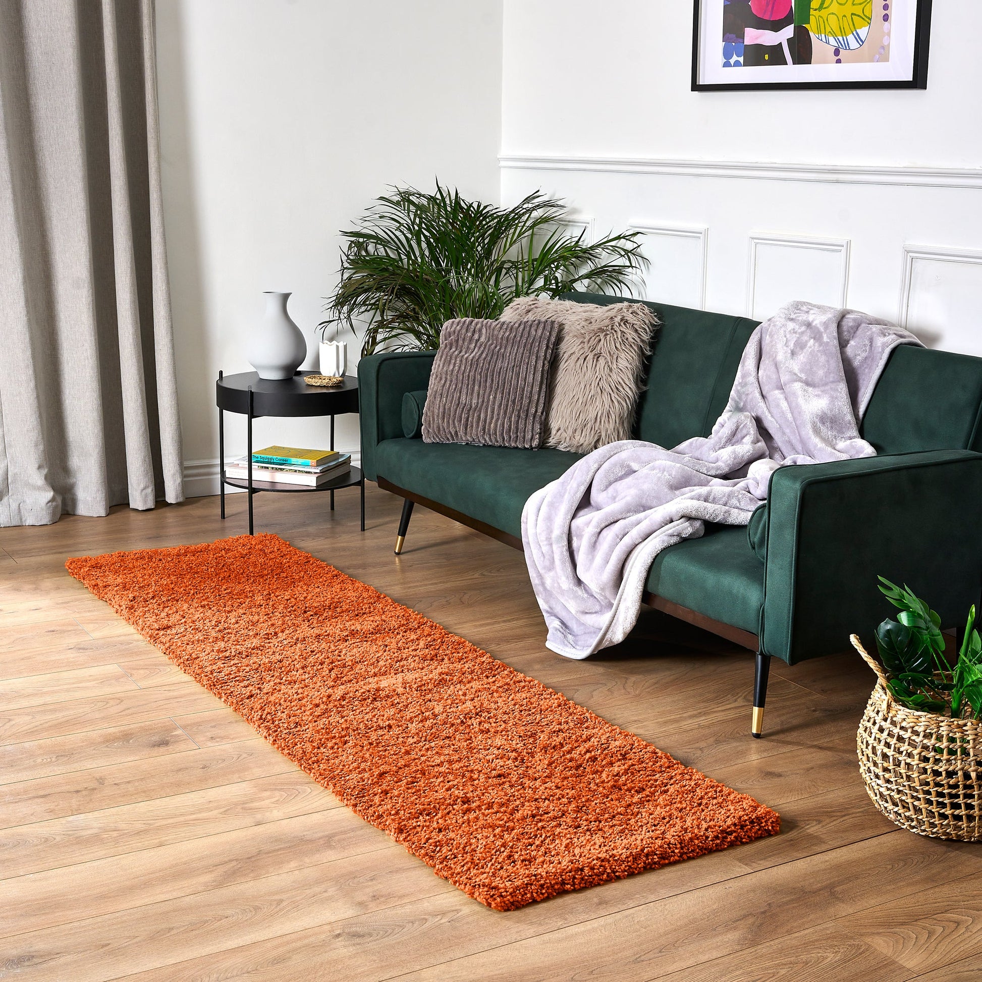 Orange Thick Shaggy Rug - California Rugs Rug Masters