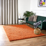 Orange Thick Shaggy Rug - California - Bargainia.com - 