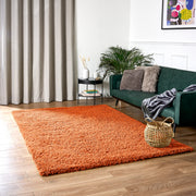 Orange Thick Shaggy Rug - California Rugs Rug Masters