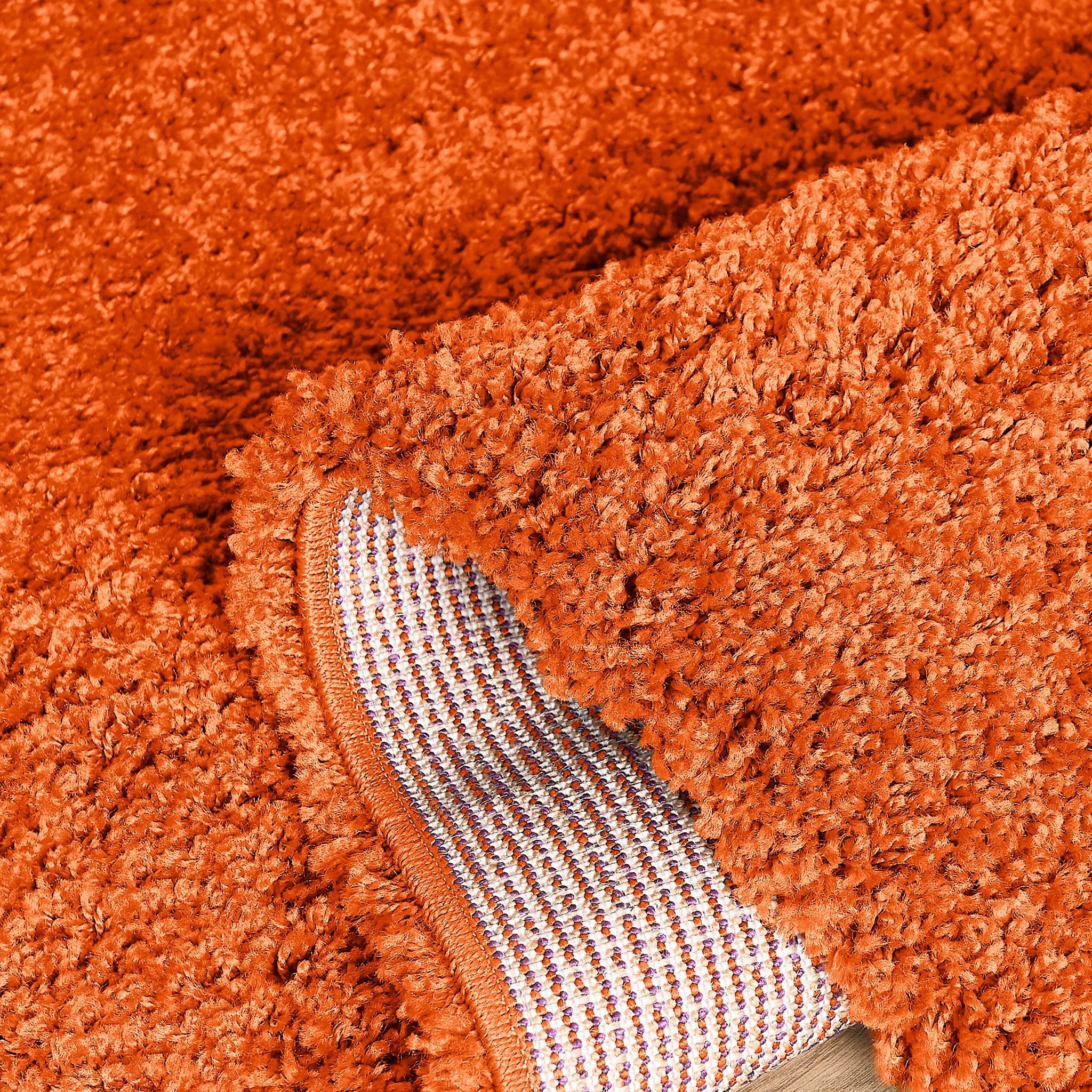 Orange Thick Shaggy Rug - California Rugs Rug Masters