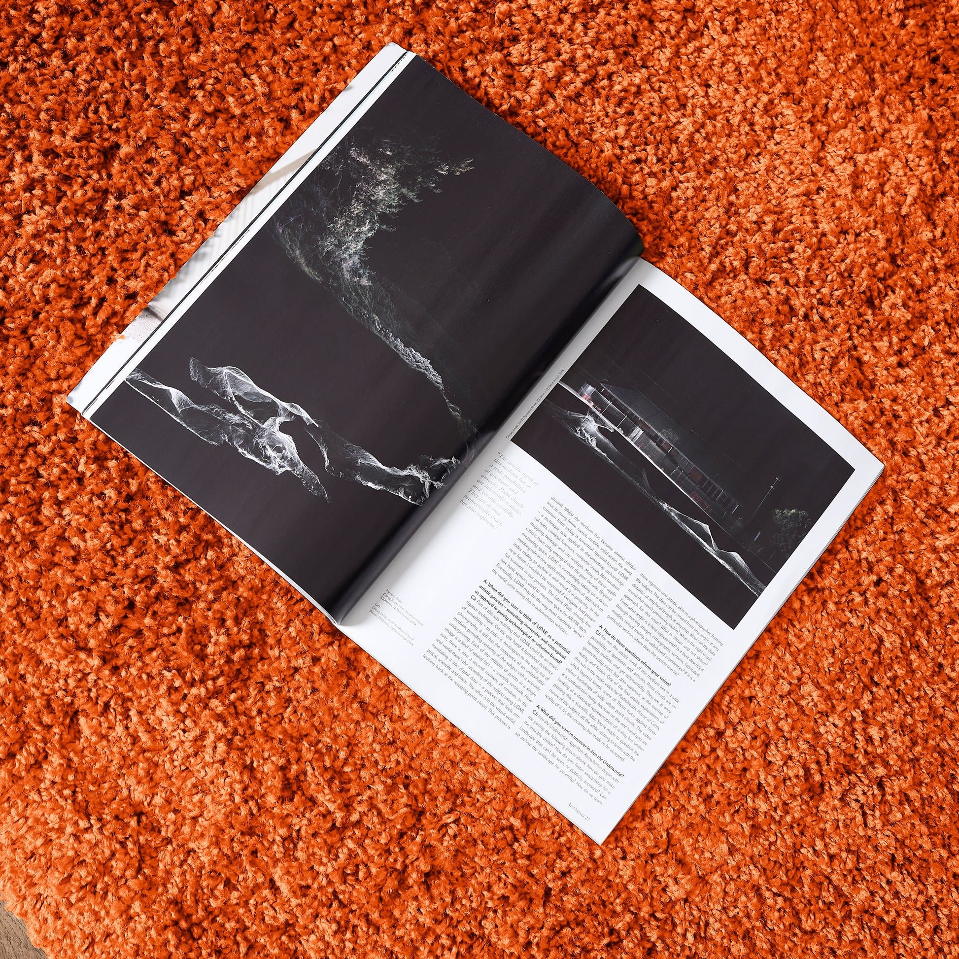 Orange Thick Shaggy Rug - California Rugs Rug Masters