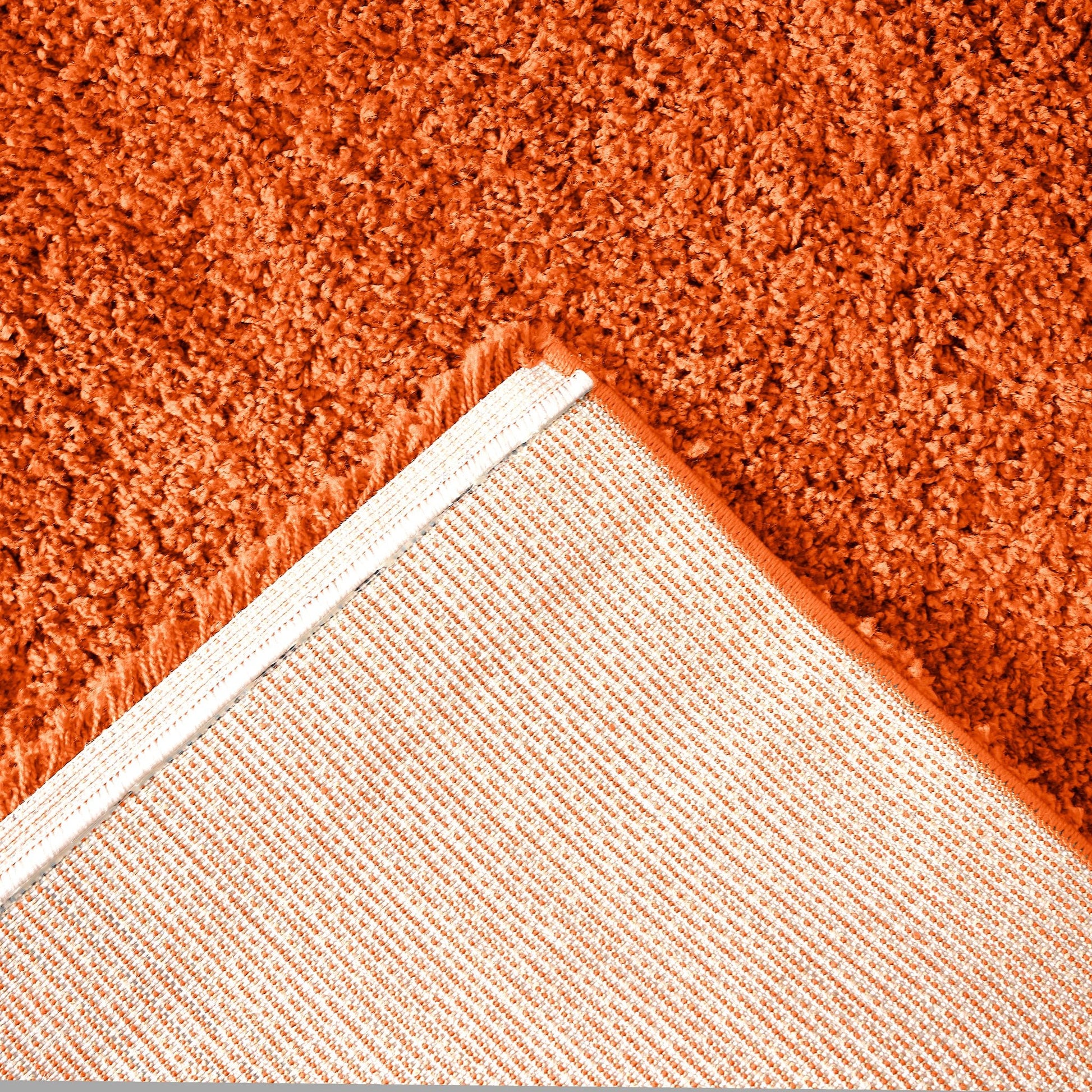 Orange Thick Shaggy Rug - California Rugs Rug Masters