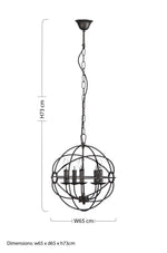 Orbital 5 Arm Small Pendant Light - Bargainia.com - 5018705777399