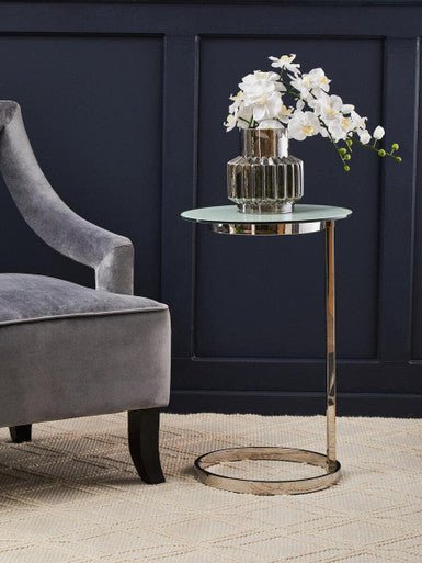 Oria End Table With White Marble Effect Top - Bargainia.com - 5018705476506