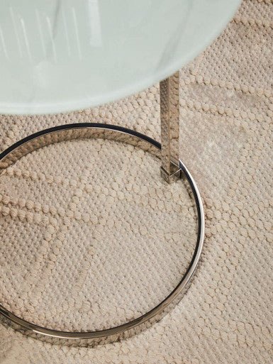 Oria End Table With White Marble Effect Top - Bargainia.com - 5018705476506