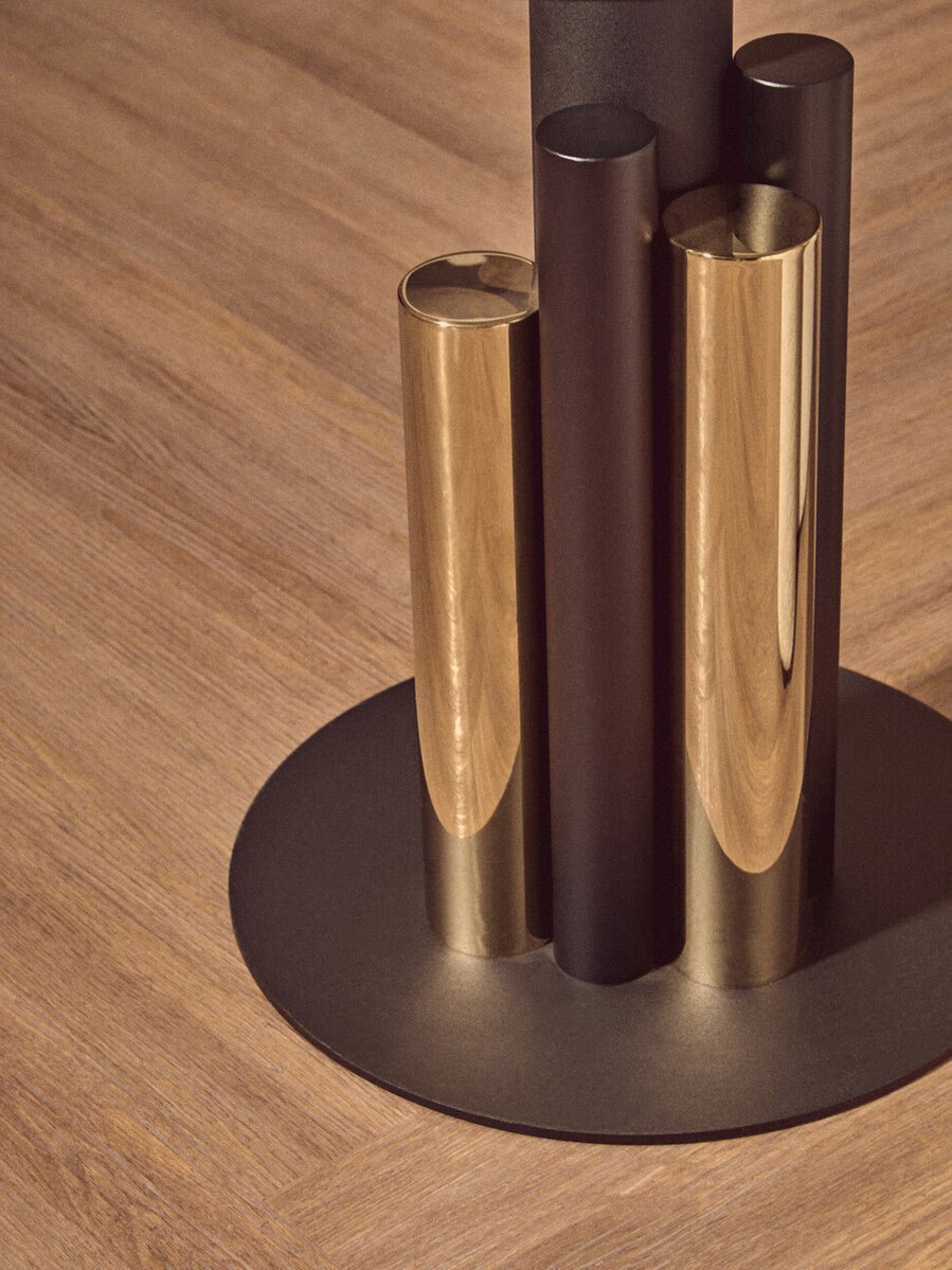 Oria Glass Gold And Black Base Side Table - Bargainia.com - 5018705972763