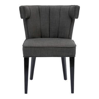 Oria Grey Fabric Dining Chair with Black Legs - Bargainia.com - 5018705403953