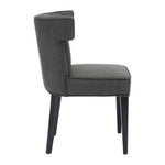 Oria Grey Fabric Dining Chair with Black Legs - Bargainia.com - 5018705403953