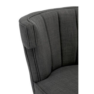 Oria Grey Fabric Dining Chair with Black Legs - Bargainia.com - 5018705403953
