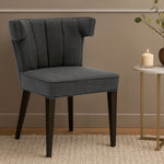 Oria Grey Fabric Dining Chair with Black Legs - Bargainia.com - 5018705403953