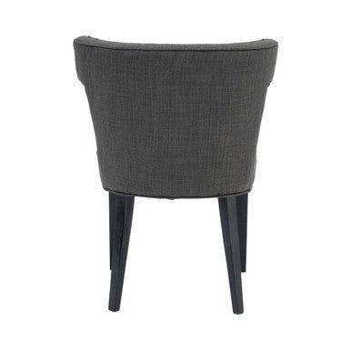 Oria Grey Fabric Dining Chair with Black Legs - Bargainia.com - 5018705403953