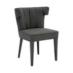 Oria Grey Fabric Dining Chair with Black Legs - Bargainia.com - 5018705403953