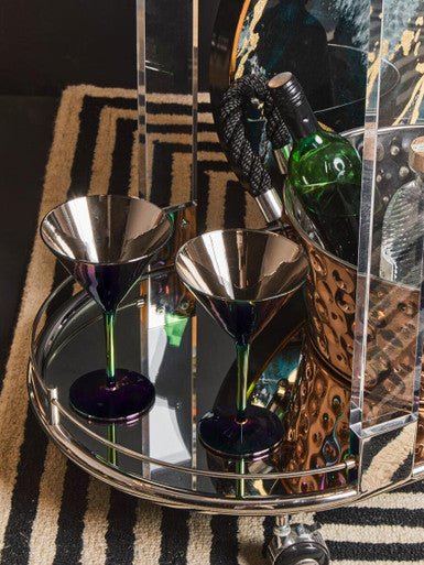 Oria Oval Mirrored Trolley - Bargainia.com - 5018705476681