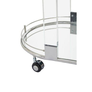 Oria Oval Mirrored Trolley - Bargainia.com - 5018705476681